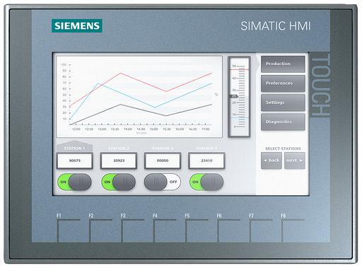 Product image for Siemens 6AV21232GA030AX0 KTP700 Basic Simatic HMI with PROFIBUS