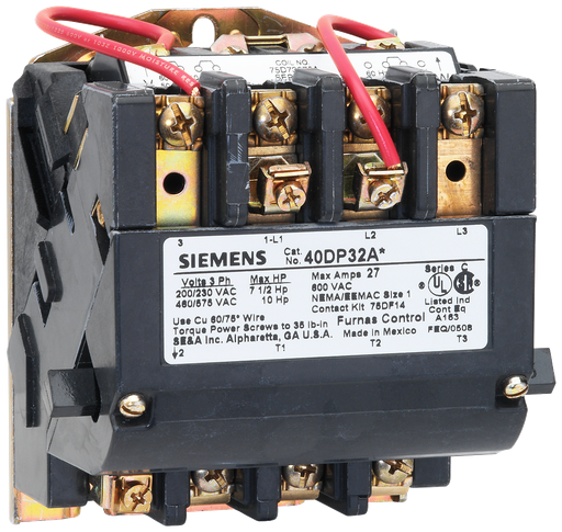 Product image for Siemens 40CP32AD CONTACTOR, SZ0,3PH,OPN