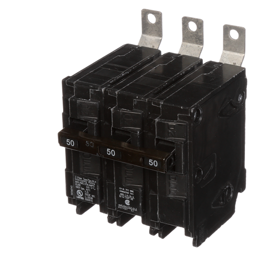 Product image for Siemens B350H 3-Pole 50 Amp 240 VAC 22 kA Bolt-On Molded Case Circuit Breaker