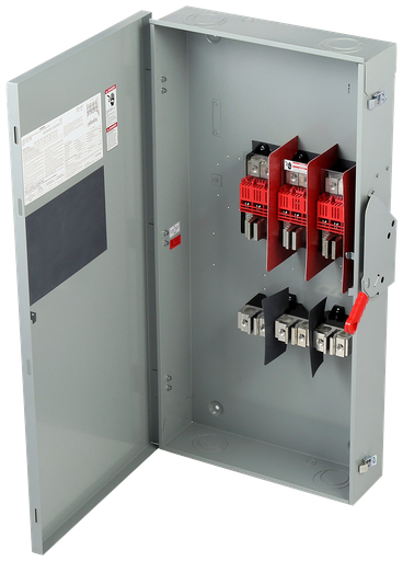 Product image for Siemens HF365A 600 VAC 400 Amp 3-Pole 3-Wire NEMA 1 Heavy Duty Fusible Safety Switch
