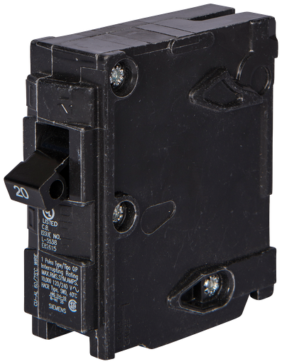 Product image for Siemens Q120HID 1-Pole 120 VAC 20 Amp 10 kA Plug-In Circuit Breaker