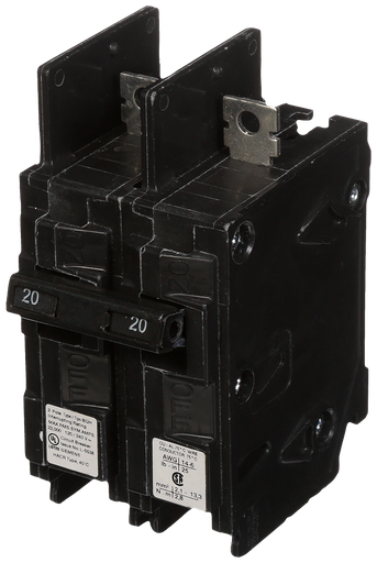 Product image for Siemens BQ2B020H 120/240 Volt 20 Amp 22 Kaic 2-Pole Type BQH Molded Case Circuit Breaker