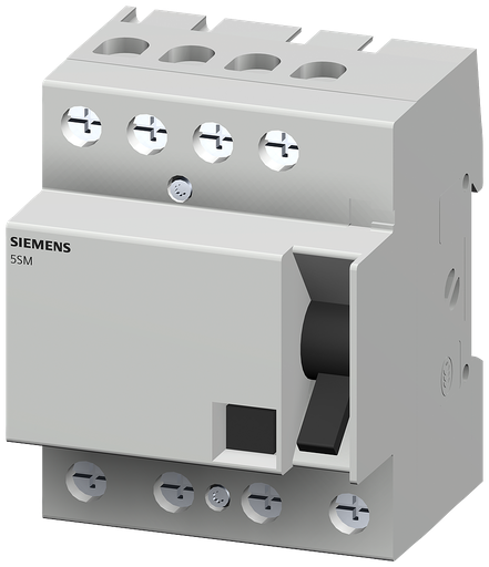 Product image for SIEM 5SM3646-4 RCCB,3+N-POLE,63A,400V,IFN 300MA,TYPE B *NON-RETURNABLE TO MANUFACTURER*