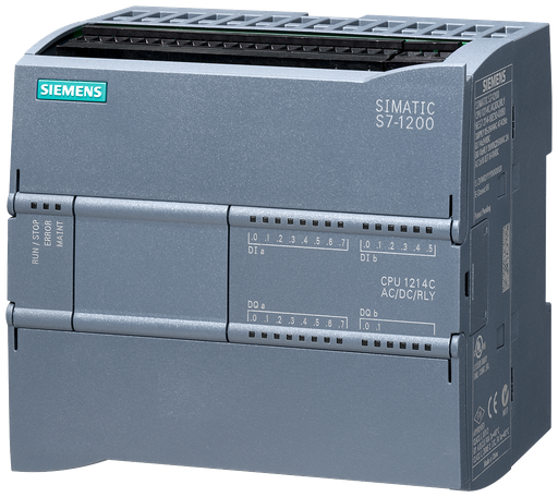 Product image for Siemens 6ES72141BG400XB0 120/230 VAC/24 VDC 2-Analog Input 14-Digital Input/10-Digital Output Automation CPU