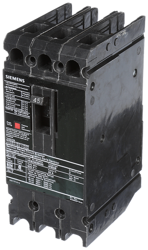 Product image for Siemens HHED63B045 3-Pole 45 Amp 600 VAC 18 kA Molded Case Circuit Breaker