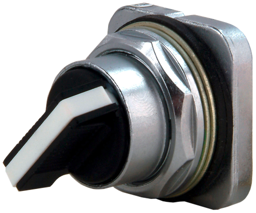 Product image for Siemens 52SA2BAB 30 mm 3-Position White Plastic Chrome Metal Bezel Maintained Non-Illuminated Selector Switch