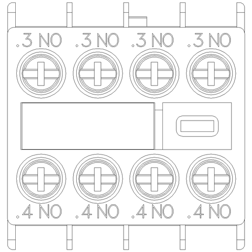 Product image for Siemens 3RH29111FA40 AUX. SWITCH 4NO FO