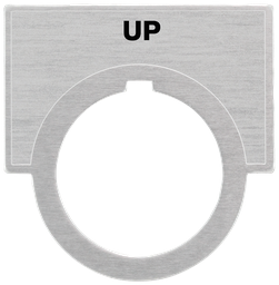 Product image for Siemens 52NL09 2 x 1-7/16 Inch Up Brushed Aluminum Large Push Button Legend Plate