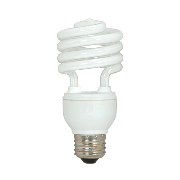 Product image for Satco S5519 15 Watt; Mini Spiral Compact Fluorescent; 2700K; 82 CRI; Medium base; 120 Volt