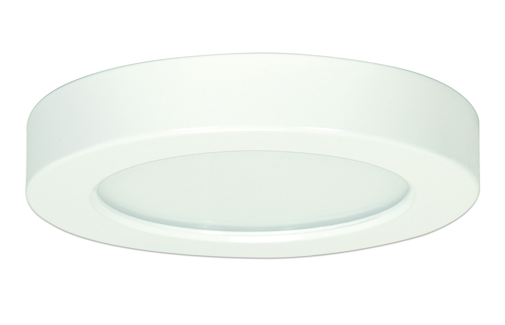Product image for Satco S29320 10.5 watt; 5.5" Flush Mount LED Fixture; 2700K; Round Shape; White Finish; 120 volts