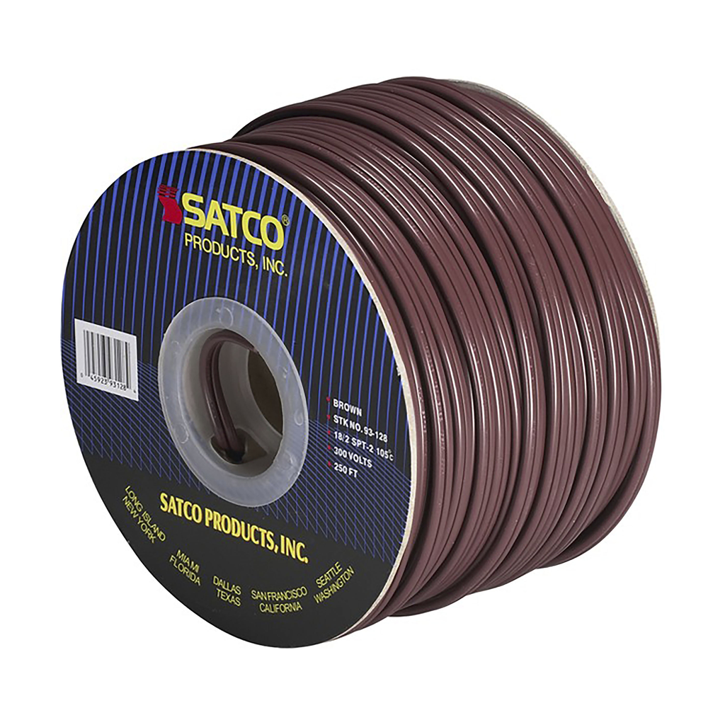 Product image for SAT 93/128 250' SPOOL 18/2-SPT-2 105 BRO