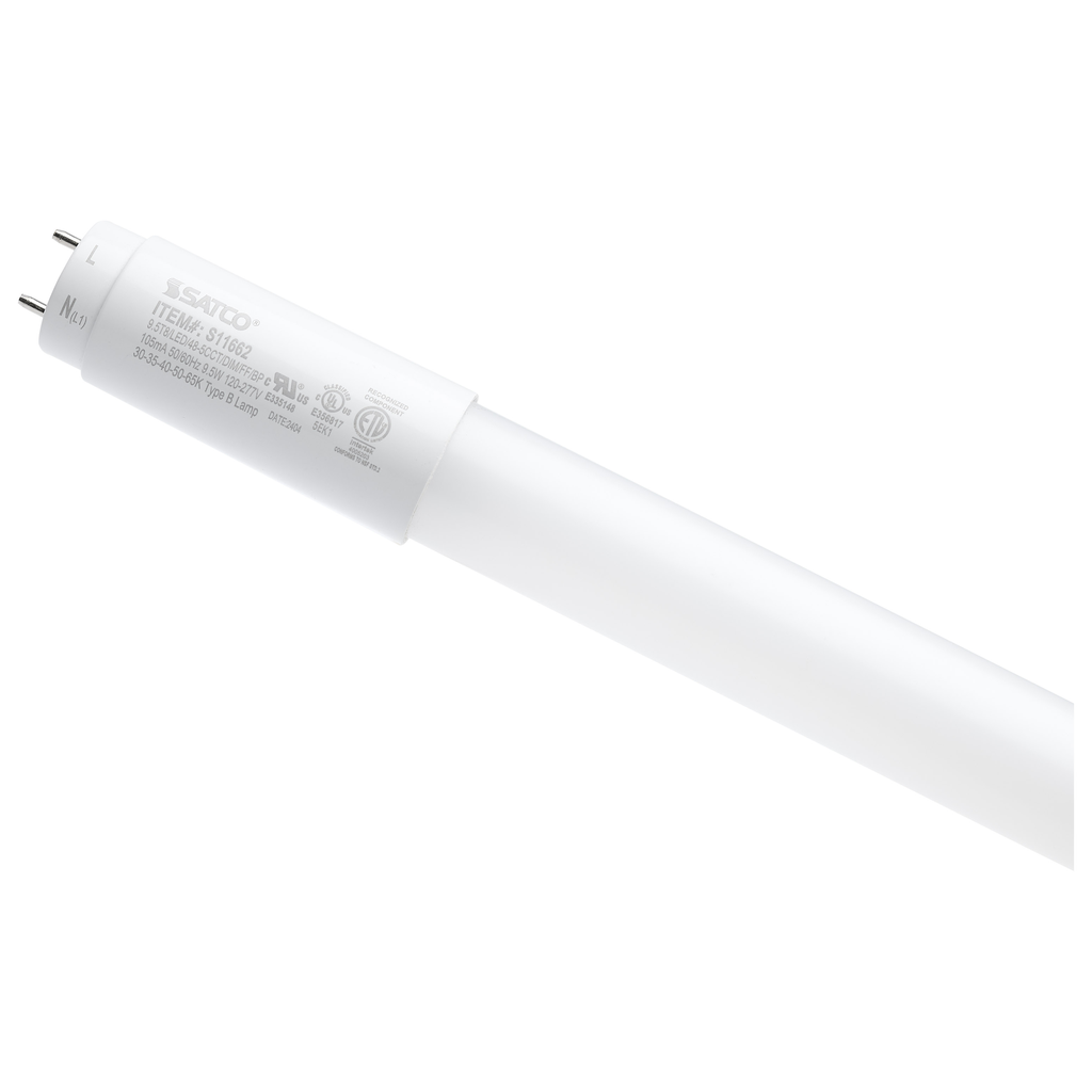 Product image for SATCO S11662 9.5T8/LED/48-5CCT/DIM/