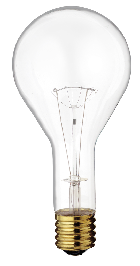 Product image for Satco S4961 300 Watt PS35 Incandescent; Clear; 2500 Average rated hours; 3600 Lumens; Mogul base; 130 Volt