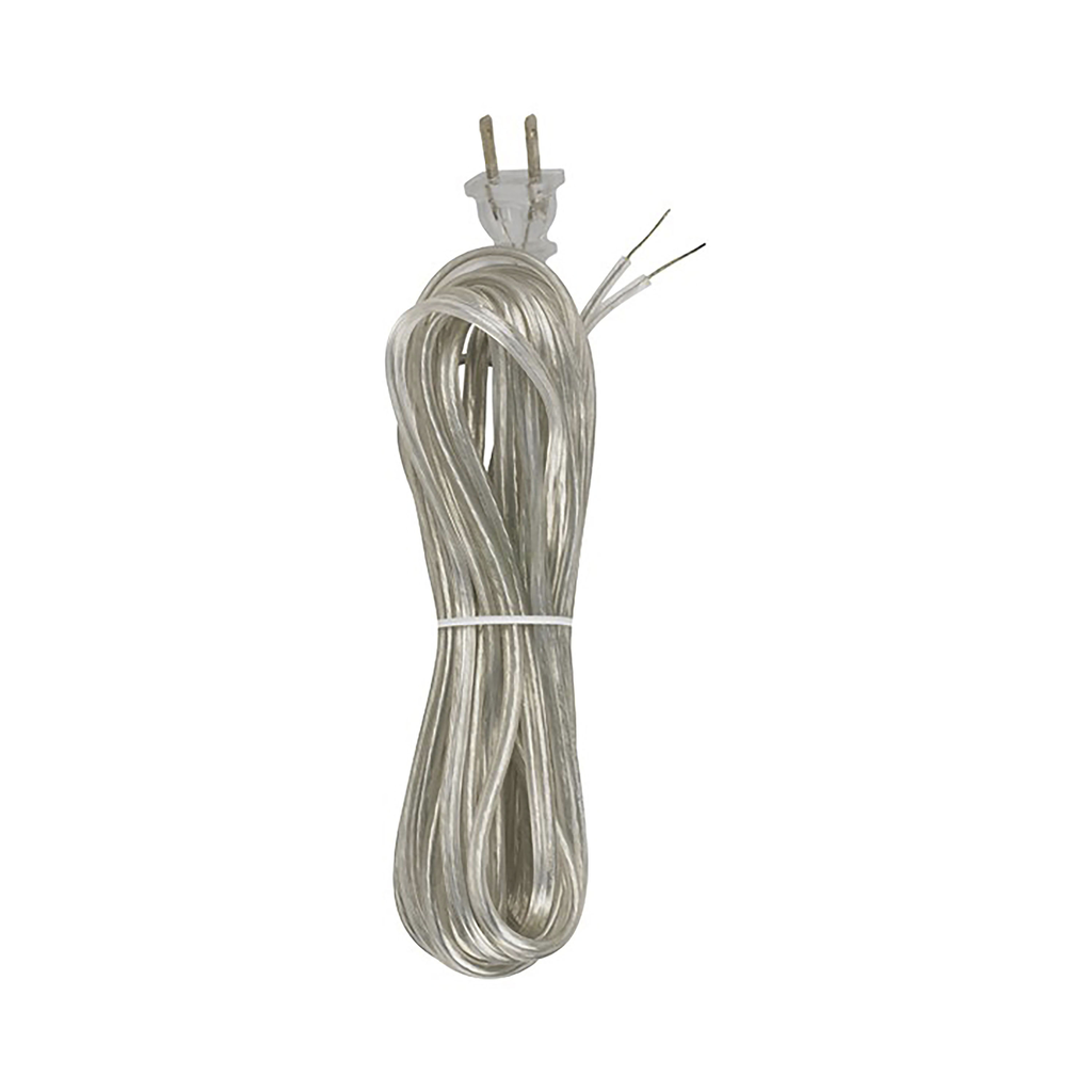 Product image for Satco 90/460 18/2 SPT-2-105C All Cord Sets - Molded Plug - Tinned Tips 3/4' Strip with 2' Slit 50 Ctn.20 Ft.