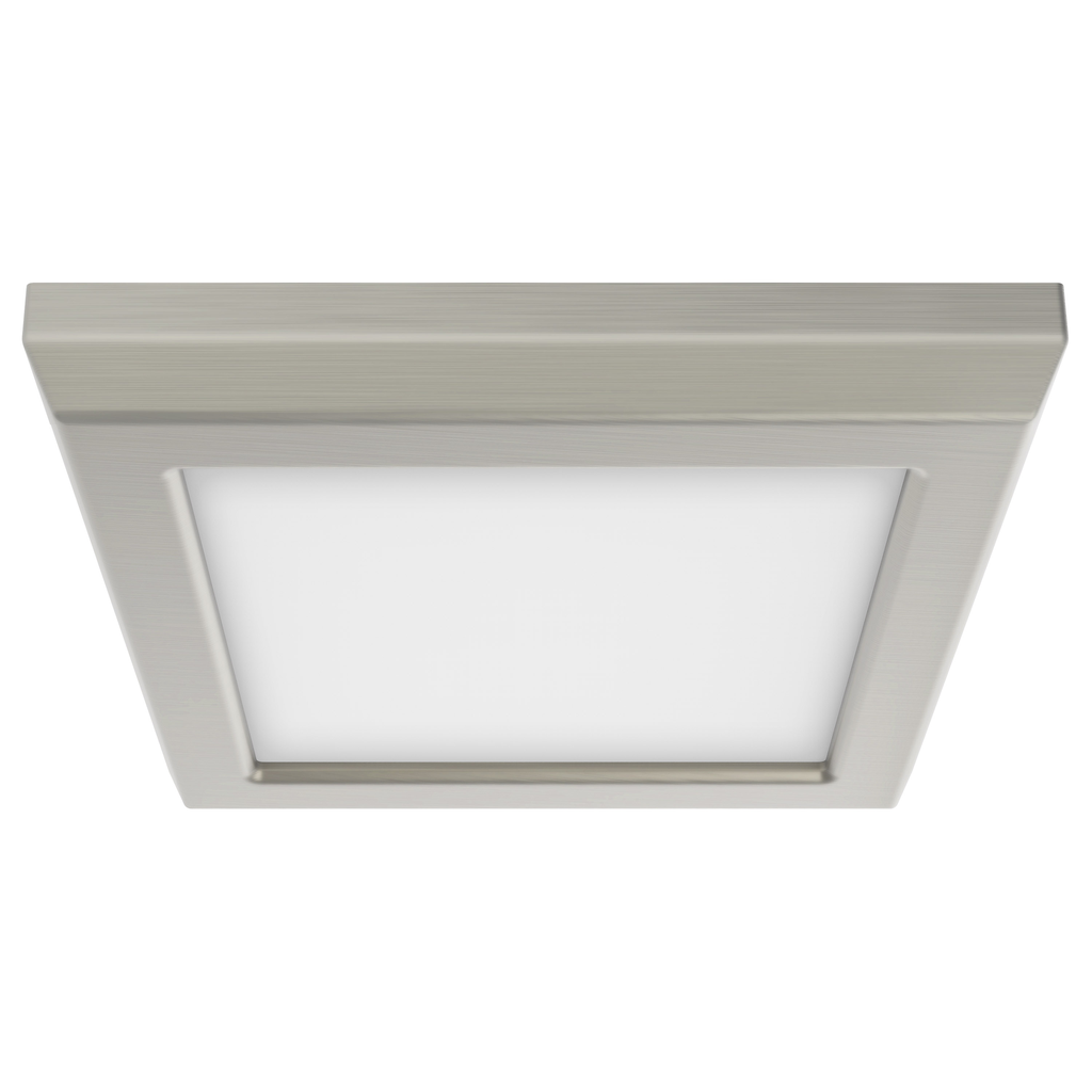 Product image for Satco|Nuvo 62-1707 BLINK&#174; PRO 5" Square LED Surface Mount Downlight, 9W 120V, 600-680 Lumens, 5 CCT Selectable 2700K to 5000K, Brushed Nickel Finish