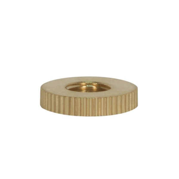Product image for Satco 90/2441 Knurl Solid Brass Check Ring; 1/8 IP Tapped; 1-1/4" Diameter