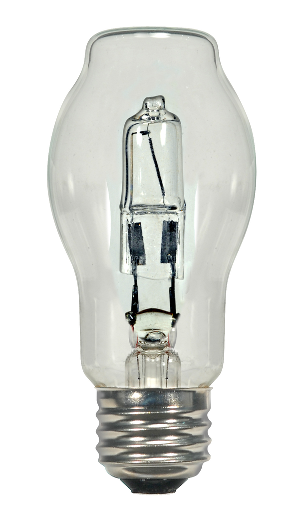 Product image for Satco S2452 43 Watt; Halogen; BT15; Clear; 1000 Average rated hours; 750 Lumens; Medium base; 120 Volt; Carded