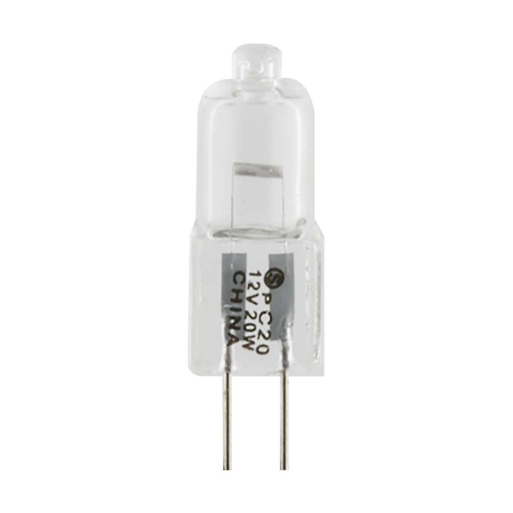 Product image for Satco S3120 20 Watt; Halogen; T3; Clear; 2000 Average rated hours; 300 Lumens; Bi Pin G4 base; 12 Volt