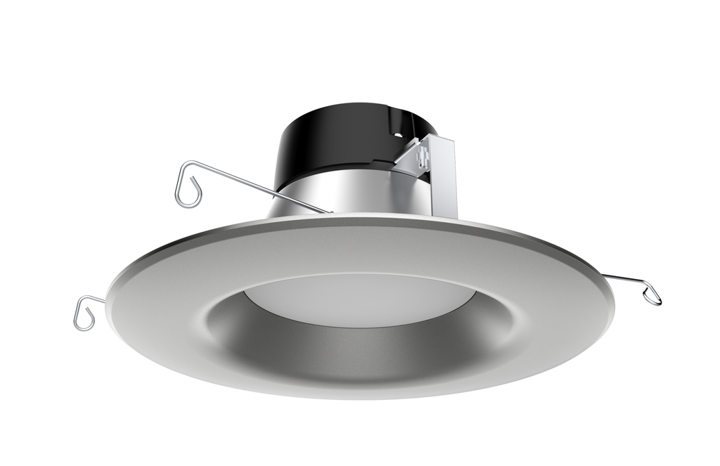 Product image for Satco S9745 11.5 watt LED Downlight Retrofit; 5"-6"; Brushed Nickel trim; 3000K; 120 volts; Dimmable