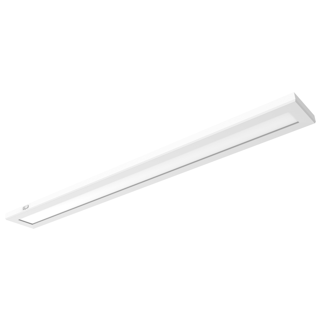 Product image for Satco|Nuvo 62-1772 BLINK® PRO+ 48"x5.5" Rectangular LED Surface Mount Downlight, 42W 120/277V, 2850-3100 Lumens, 5 CCT Selectable 2700K to 5000K, White Finish