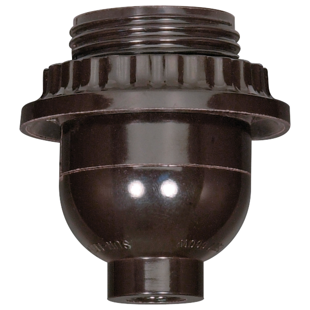 Product image for Satco 80/1072 Short Keyless With Full Uno Thread And Ring; Phenolic; 1/8 IP Cap With Plastic Bushing; Less Set Screw; 660W; 250V