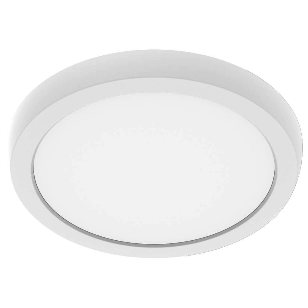 Product image for Satco 62-1910 7" 10W LED Round Fixture, Blink Performer, 5 CCT Selectable, White Finish
