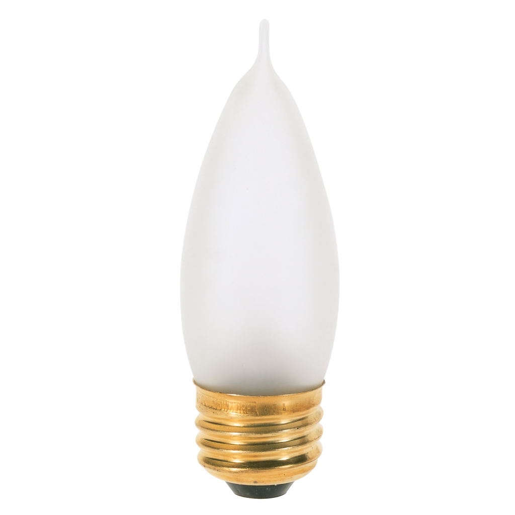 Product image for Satco S3267 25W CA10 Incandescent; Frost; 1500 Average rated hours; 200 Lumens; Medium base; 120 Volt