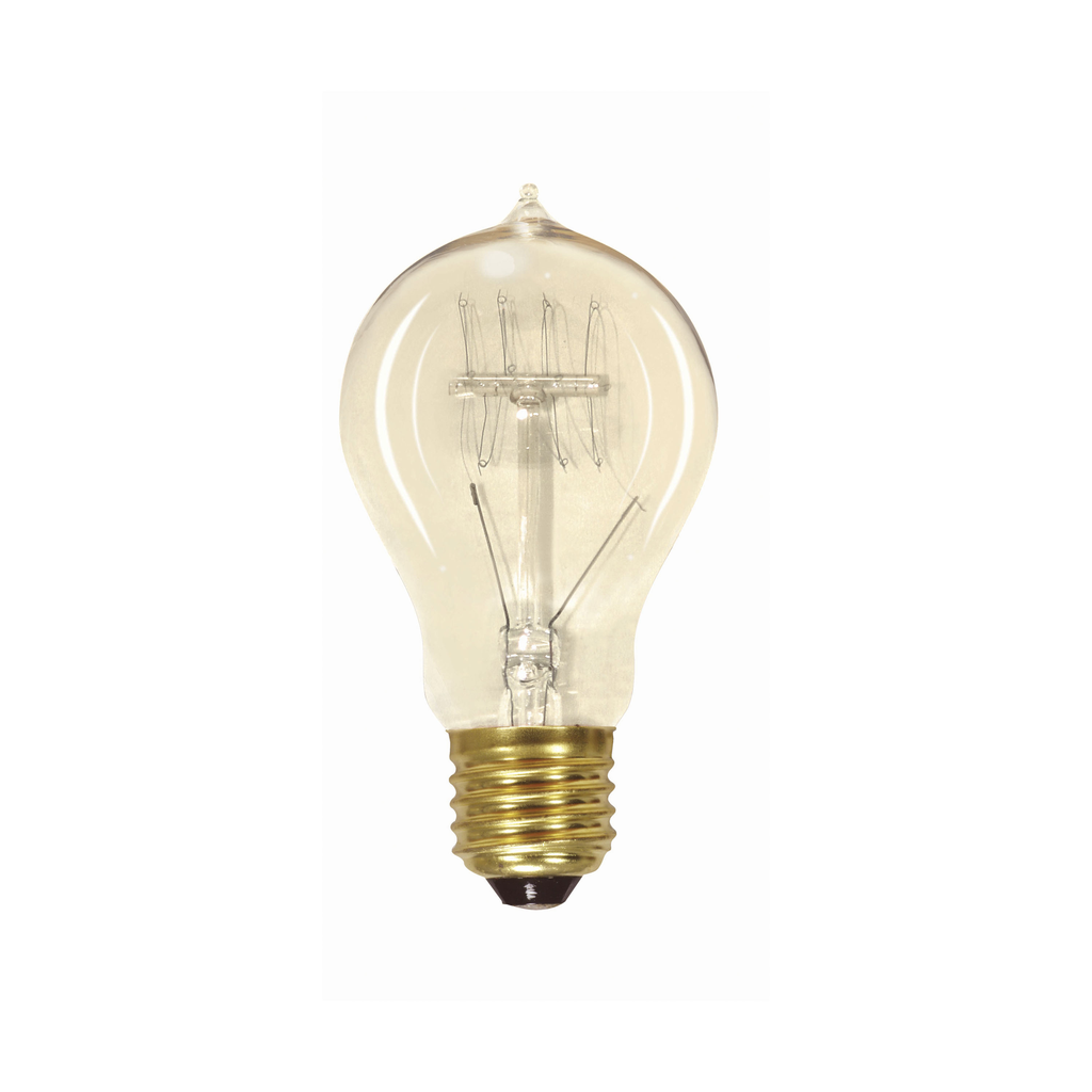 Product image for Satco S2411 25W A19 Incandescent; Clear; 3000 Average rated hours; 100 Lumens; Medium base; 120 Volt