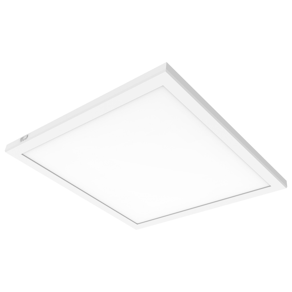 Product image for Satco|Nuvo 62-1774 BLINK® PRO+ 24" Square LED Surface Mount Downlight, 47W 120/277V, 3600-4050 Lumens, 5 CCT Selectable 2700K to 5000K, White Finish