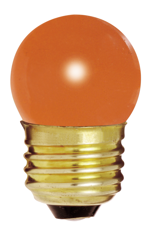 Product image for Satco S4510 7.5 Watt S11 Incandescent; Ceramic Orange; 2500 Average rated hours; Medium base; 120 Volt; Carded