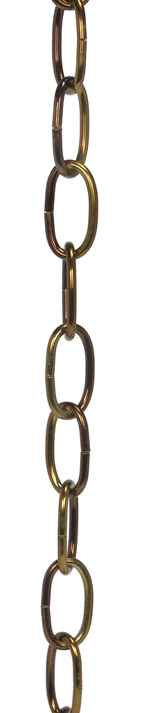Product image for Satco 79/464 8 Ga. Chain; Antique Brass Finish; 1 yd. Len; 11/2 in.; Link Len; 7/8 in.; Link Wid; 1/8 in.; Thick; 100 yd./Ctn; 35lbs Max