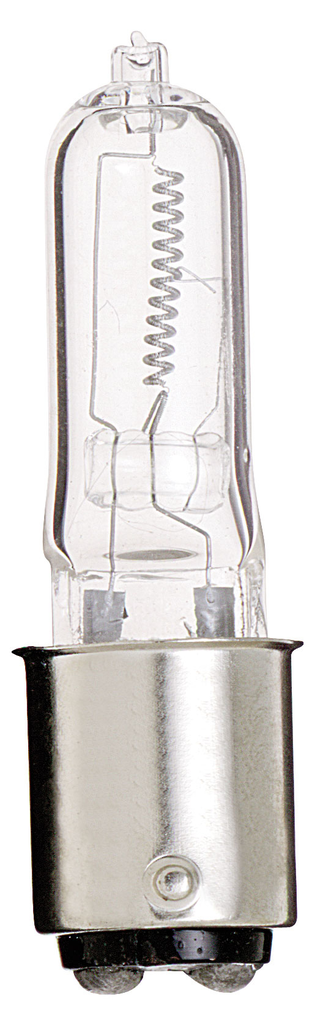 Product image for Satco S3123 250 Watt; Halogen; T4 1/2; Clear; 2000 Average rated hours; 4200 Lumens; DC Bay base; 120 Volt