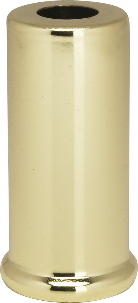 Steel Spacer - 7/16" Hole - 2" Height - 7/8" Diameter - 1" Base Diameter - Brass Plated Finish