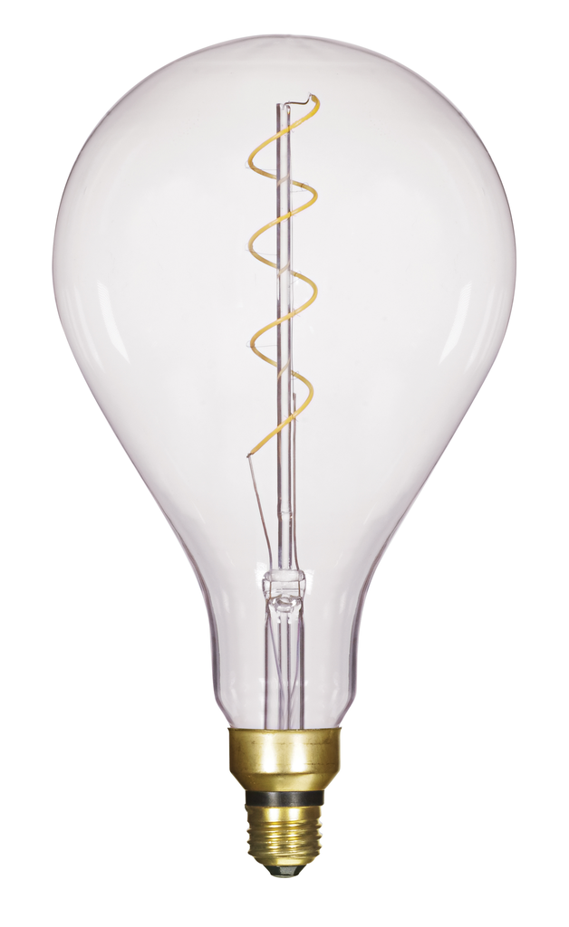 Product image for Satco S22433 4 Watt PS52 LED vintage style; Clear; 25000 Average rated hours; Medium Base; 120 Volt
