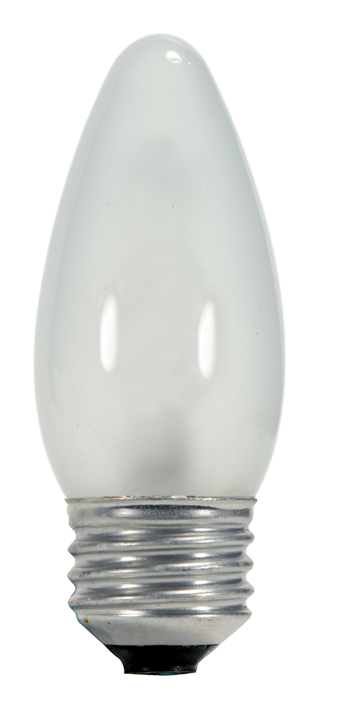 Product image for Satco S2445 43 Watt; Halogen; B11; White; 1000 Average rated hours; 750 Lumens; Medium base; 120 Volt; 2-Card