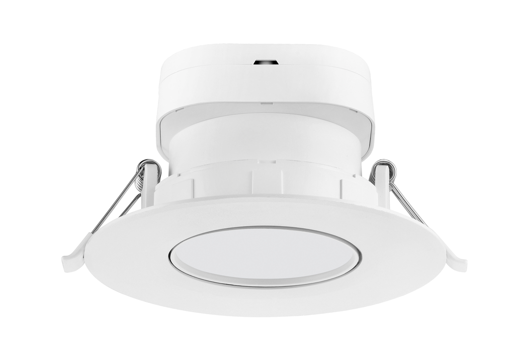 Product image for Satco S11710 7 watt LED Direct Wire Downlight; Gimbaled; 4 inch; 4000K; 120 volt; Dimmable