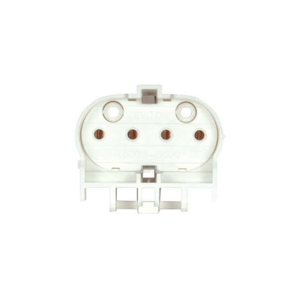 Product image for Satco 80/1600 Horizontal Snap-In Mounting Multiple Bottom Push-In Wiring Ports Metal-Spring Lamp Retainer Clip 660W-600V 15/8"H x 17/8"W x 3/4"D