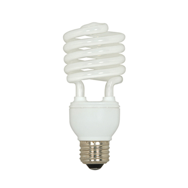 Product image for Satco S5526 23 Watt; Mini Spiral Compact Fluorescent; 2700K; 82 CRI; Medium base; 120 Volt