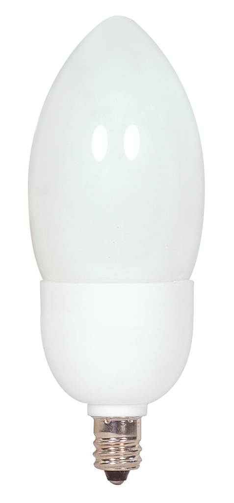 Product image for Satco S7311 5 Watt; B11 Compact Fluorescent; 2700K; 82 CRI; Candelabra base; 120 Volt