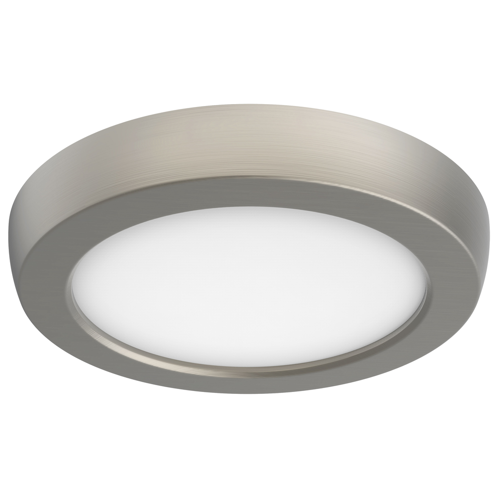 Product image for Satco|Nuvo 62-1703 BLINK&#174; PRO 5" Round LED Surface Mount Downlight, 9W 120V, 650-680 Lumens, 5 CCT Selectable 2700K to 5000K, Brushed Nickel Finish