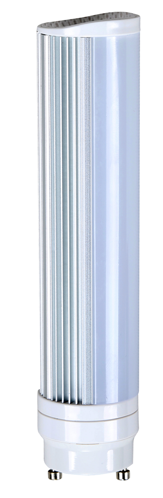 Product image for Satco S8746 8 Watt LED PL GU24 base; 3000K; 920 Lumens; 50000 Average rated hours; 120 deg. Beam Angle; 120-277 Volt