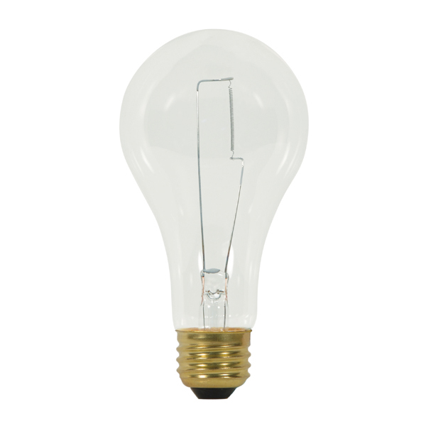 Product image for Satco S3958 200 Watt A23 Incandescent; Clear; 2500 Average rated hours; 2900 Lumens; Medium base; 120 Volt