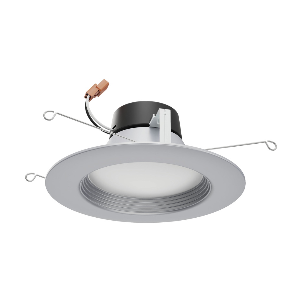 Product image for Satco S11836 9 Watt; LED Downlight Retrofit; 5 Inch - 6 Inch; CCT Selectable; 120 volts; Dimmable; Brushed Nickel Finish