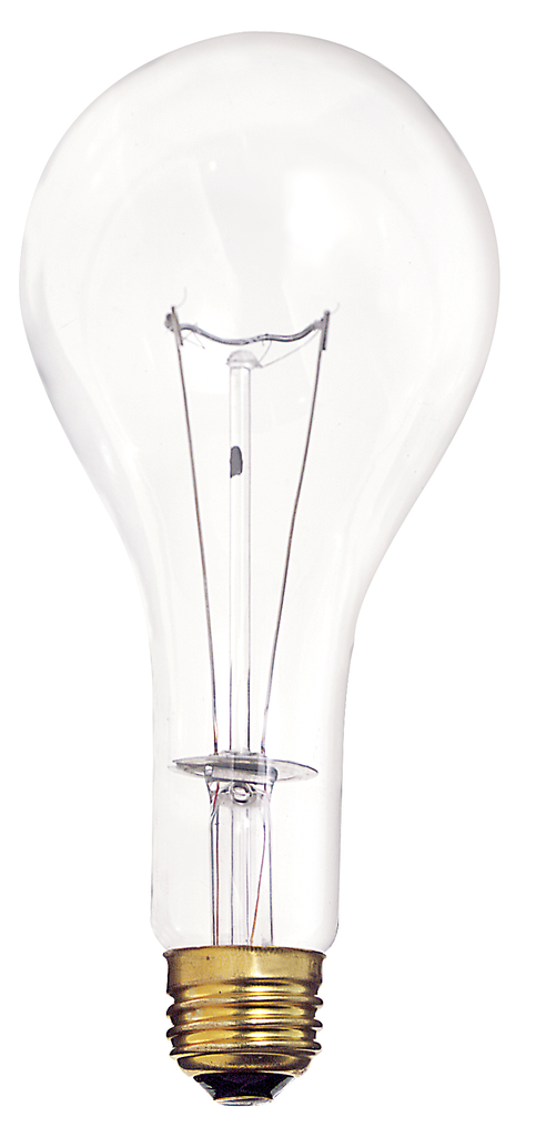 Product image for Satco S4959 300 Watt PS25 Incandescent; Clear; 5000 Average rated hours; 3600 Lumens; Medium base; 130 Volt