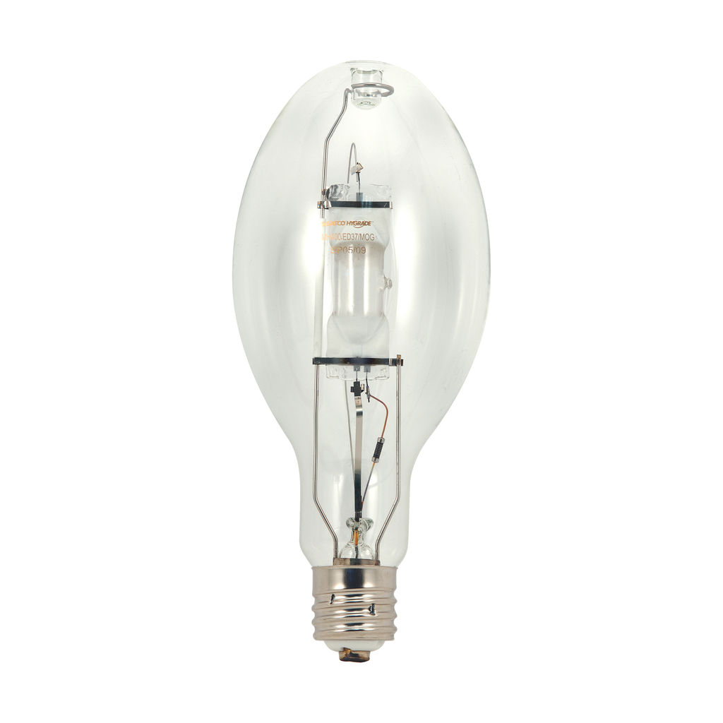 Product image for Satco S5829 175 Watt; Metal Halide HID; Mogul base; ED28; Clear; 65 CRI; 4200K