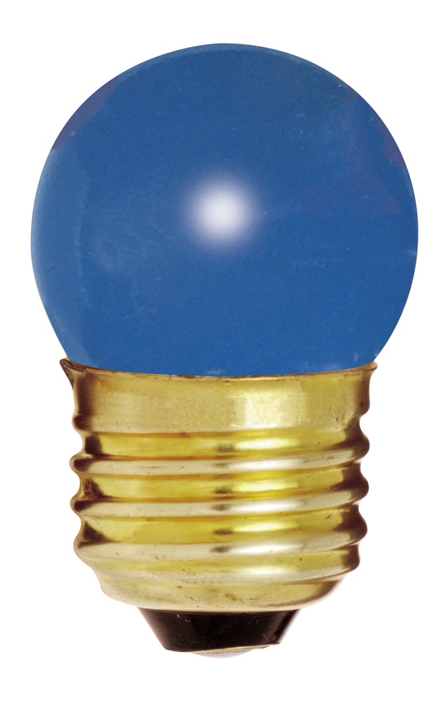 Product image for Satco S3608 7.5 Watt S11 Incandescent; Ceramic Blue; 2500 Average rated hours; Medium base; 120 Volt