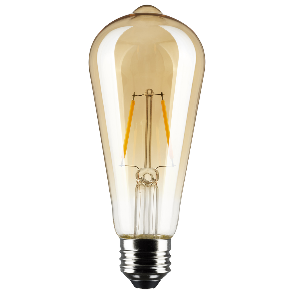 Satco S9577 2.5 Watt ST19 LED; Transparent Amber; Medium base; 2000K; 220 Lumens; 120 Volt Product image for Satco S9577 2.5 Watt ST19 LED; Transparent Amber; Medium base; 2000K; 220 Lumens; 120 Volt