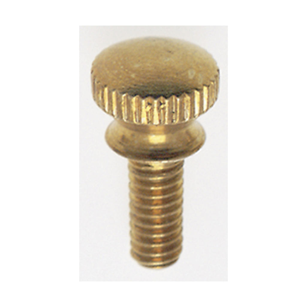 Product image for Satco 90/744 Solid Brass Thumb Screw; Flat Head; 8/32; 3/8" Length; Brass Finish