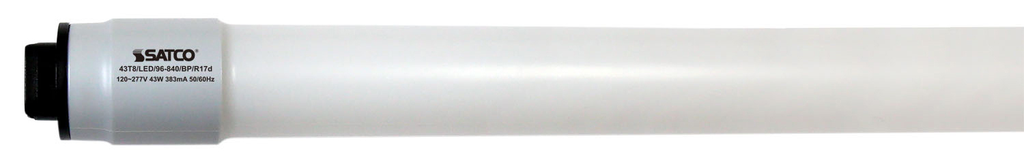 Product image for Satco S9924 43 Watt T8 LED; 4000K; Recessed Double Contact base; 50000 Average rated hours; 5500 Lumens; Type B; Ballast Bypass; Double Ended Wiring