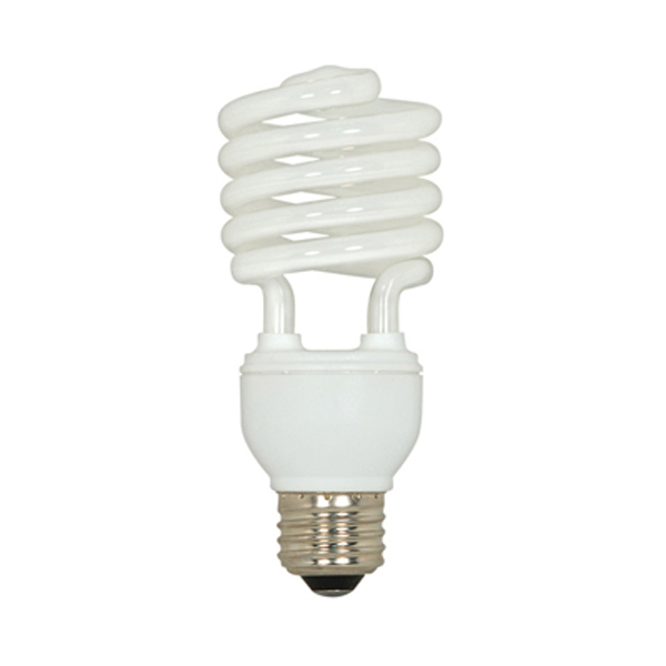 Product image for Satco S5401 20 Watt; Mini Spiral Compact Fluorescent; 2700K; 82 CRI; Medium base; 120 Volt